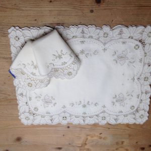 Jogo c/4 individuais c/4 guardanapos linho ref:07190